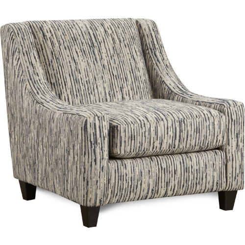 Accent Chair in Local Color Steel Stripe Fabric